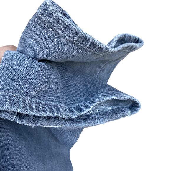 New Agolde Men Gray Wash Denim Distressed Ripped Mid Rise Slim Fit Jeans 32 - Picture 9 of 9